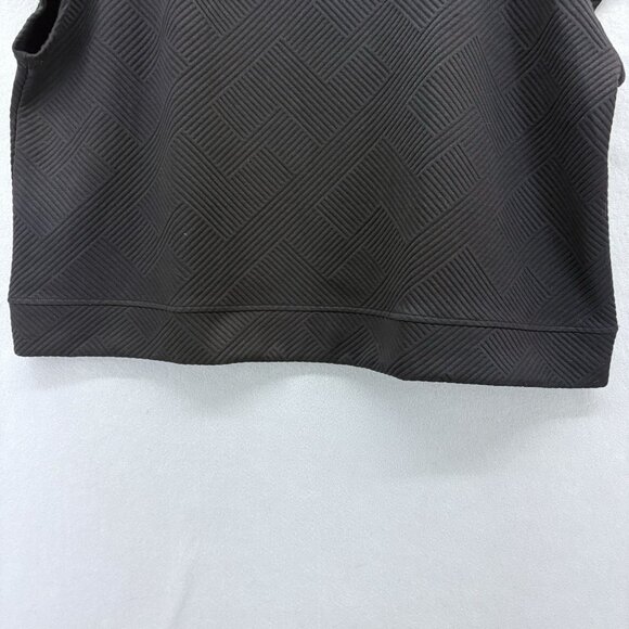 SEE AND BE SEEN Womens Black Textured 2 Piece Wide Leg Crochet Detail Boho SZ 2X - Picture 9 of 16